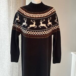 BARBOUR Sold-Out Holiday Reindeer Sweater Dress Sz 4 or Small NWT!!